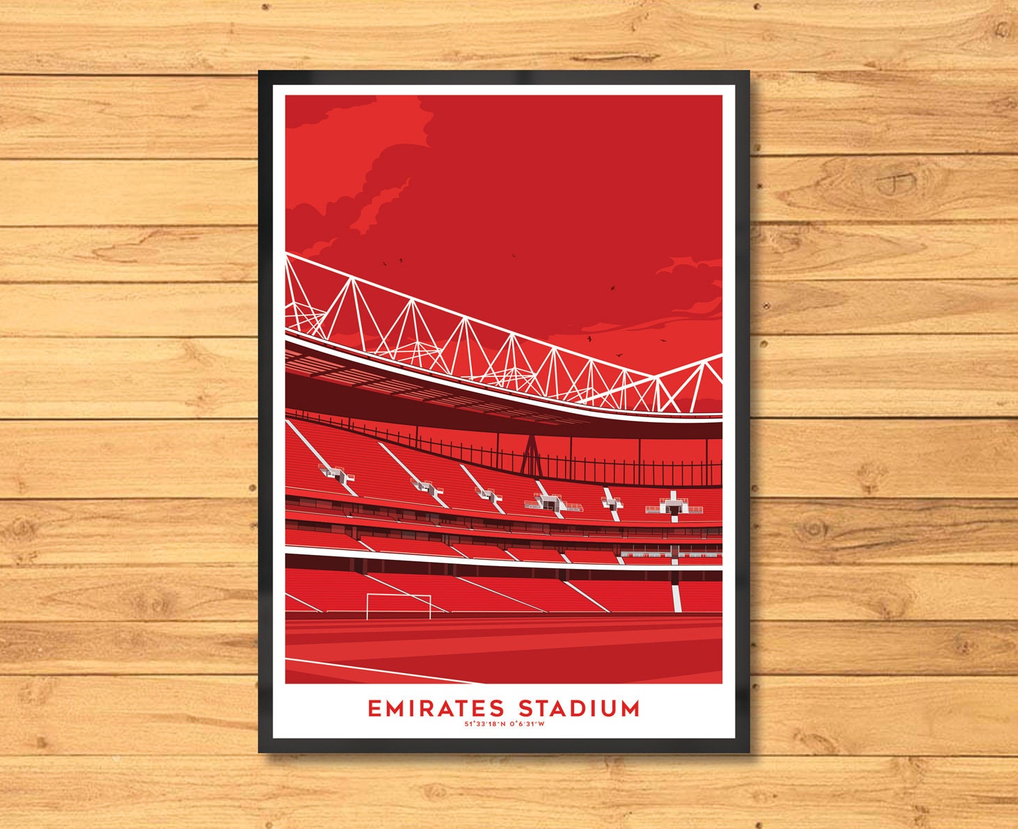 Arsenal Stadium Print Emirates Football Poster Soccer | Etsy