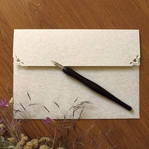 25 buste A10 15,2 x 24 cm, buste grandi per inviti, lembo dritto, buste naturali in pergamena per pacchetti di inviti di nozze, opuscoli