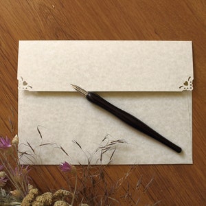 25 sobres A9 de 5 x 8 pulgadas, invitaciones de boda, tarjetas de bricolaje, fotos, anuncios, sobres con solapa recta, papel natural pergamino