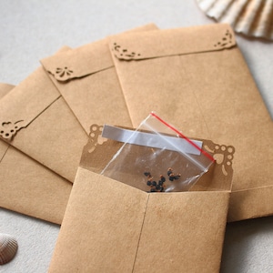 25 Brown Kraft Envelopes, size 3x5.5 Eco-Friendly Recycled Seed Packets, Seed Saving Envelopes, Gardening gift, Seed Storage image 5