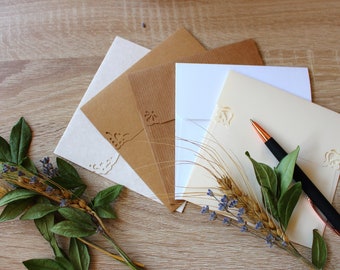 100 Small Square Envelopes - Wedding Guest Book Alternative, Wedding Favors, Gift Card Envelopes - White or Pale Creame Envelopes