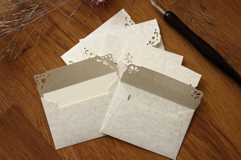 25 Mini Personalized Cards with Envelopes, Custom Printed Gift Enclosure Cards image 5