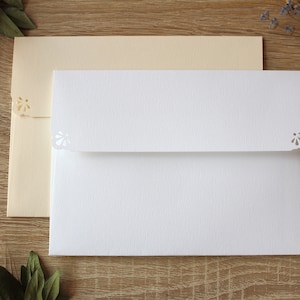 Bright White Cream Envelopes for Wedding Invitations - 25 Blank Envelopes size C6 fit A6 card 4x6" Envelopes