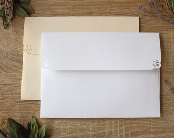 Bright White Cream Envelopes for Wedding Invitations - 25 Blank Envelopes size C6 fit A6 card 4x6" Envelopes