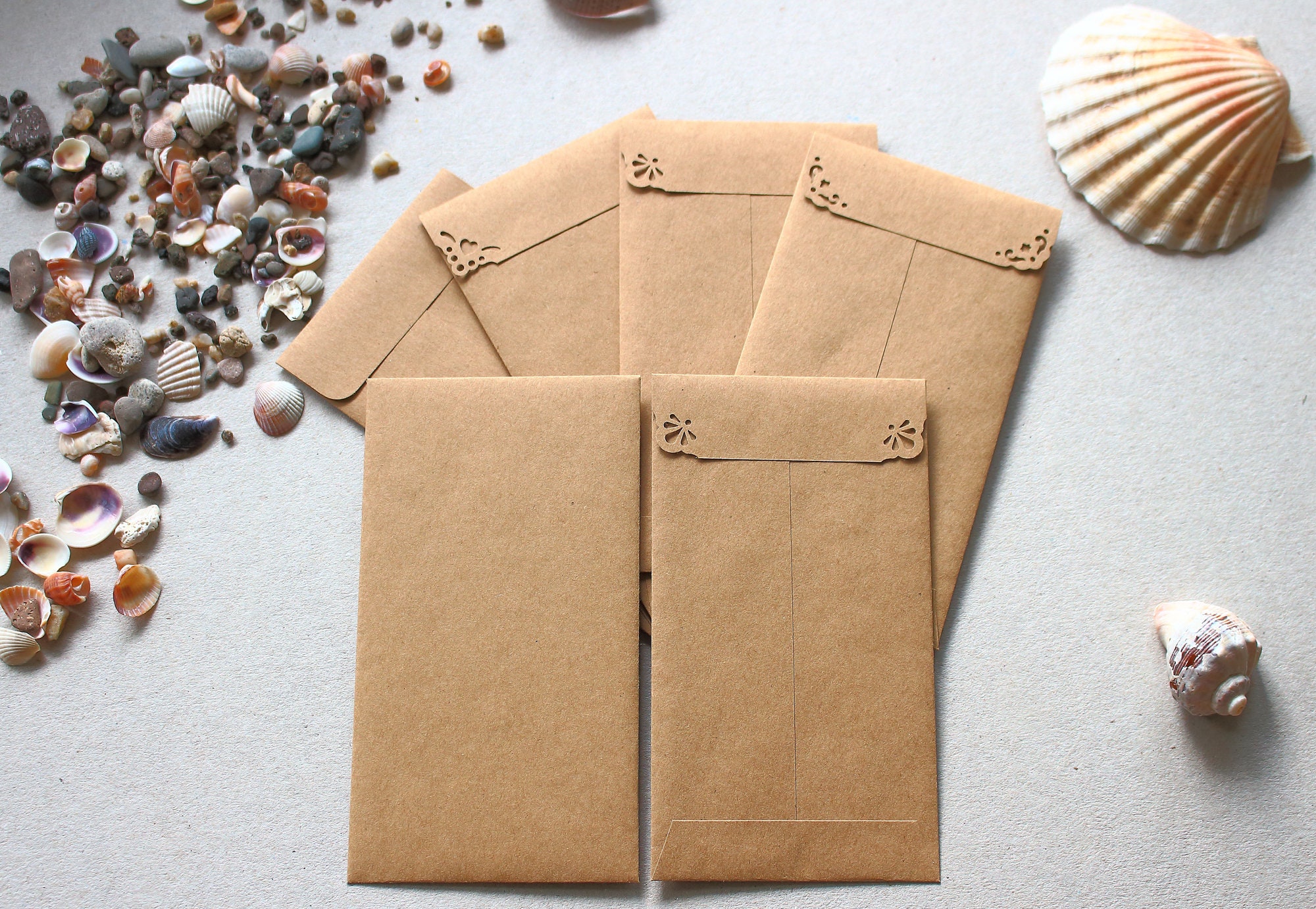 25 Kraft Envelopes Size 5 Coin Envelopes for Cash Tickets Gift Cards