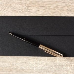 25 #10 Sobres NEGROS - 4x9" Sobres largos tamaño Busines para Invitaciones de Boda / Fiesta - Sobres Largos de Correo Hechos a Mano