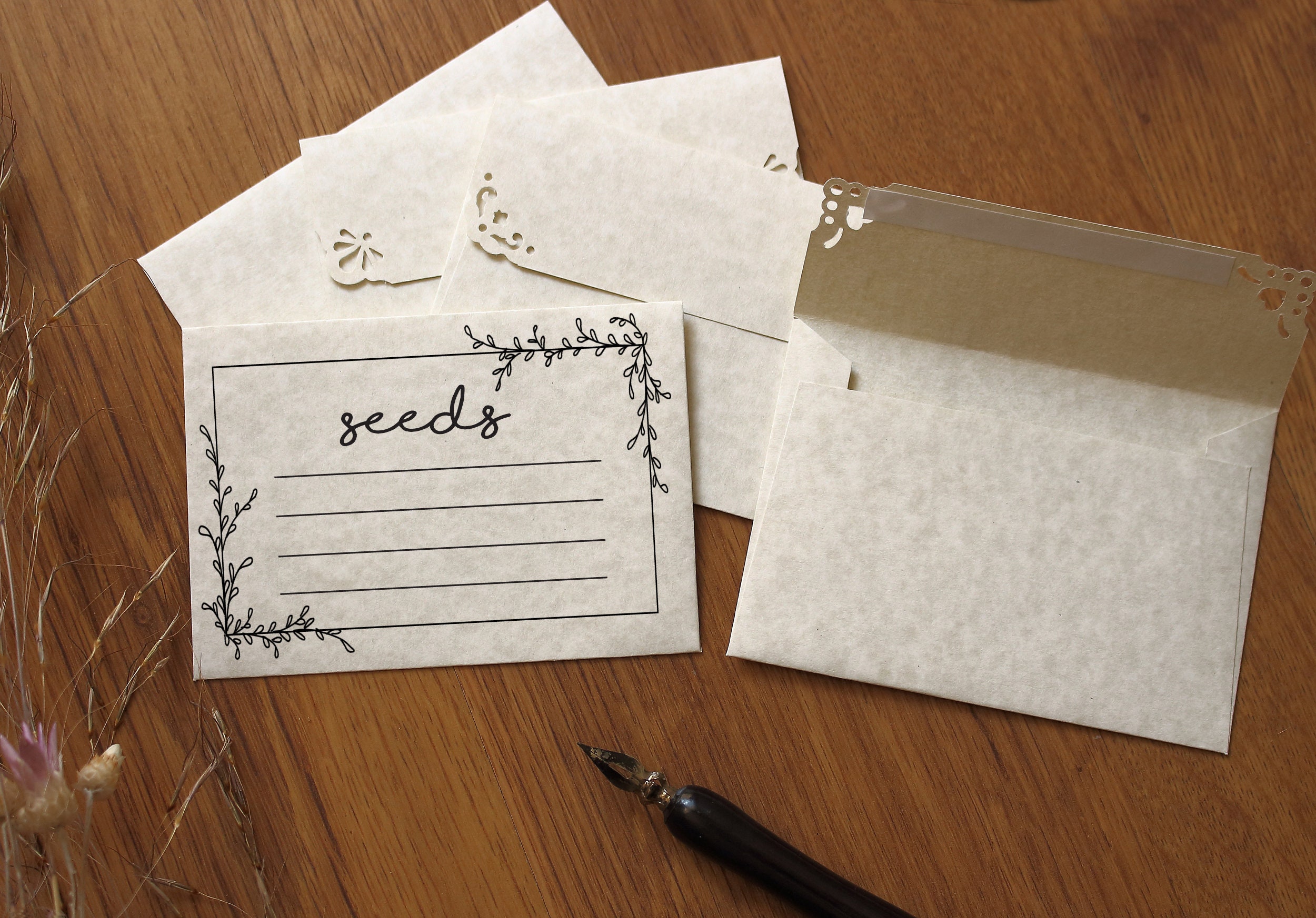 Blank Paper and Envelopes Parchment Stationery for Thank You