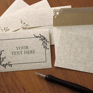 25 C7 Printed Envelopes for Wedding Thank Yous, Save the Date Magnet - Gift Card Envelopes - Small Handmade Envelopes
