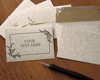 25 C7 Printed Envelopes for Wedding Thank Yous, Save the Date Magnet - Gift Card Envelopes - Small Handmade Envelopes