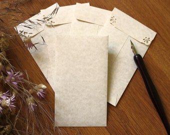 25 #5 Coin Envelopes - Parchment Natural 3x5.5" Envelopes for Wedding Favors, Small Seed Packets, Cash Tickets Gift Cards - Tall Envelopes