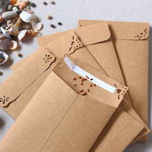 25 Brown Kraft Envelopes, size 3x5.5 Eco-Friendly Recycled Seed Packets, Seed Saving Envelopes, Gardening gift, Seed Storage image 6