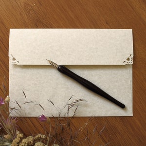 25 buste A7 5x7" invito a nozze, cartoline fai da te, foto, annunci - buste con patta dritta - carta naturale pergamena