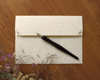 25 A7 Envelopes 5x7" Wedding Invitation, DIY Cards, Photos, Announcements -  Straight Flap Envelopes - Parchment Natural paper