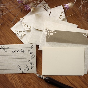 25 Mini Buste con carte vuote, buste stampate personalizzate per il salvataggio dei semi, grande regalo per il giardiniere, pacchetti di semi di favori della festa