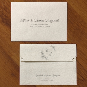 Servizio di indirizzamento delle buste, Indirizzo per gli ospiti di nozze e l'indirizzo del mittente Ptinting, Script di caligrafia stampato digitale sulle buste da sposa
