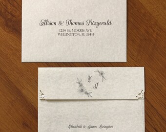 Envelopes Addressing Service, Wedding Guest and Return Address Ptinting, Digital Printed Caligraphy Script on Wedding Envelopes