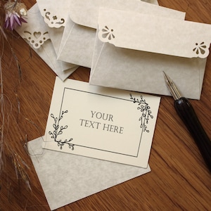 25 Wedding Thank You Cards met enveloppen, mini-notitiekaarten en enveloppen, gepersonaliseerde trouwkaarten, aangepaste gedrukte platte kaarten