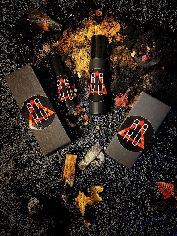 Raku Fire Perfume Oil: Smoky Incense, Limited Edition Witchy Scent