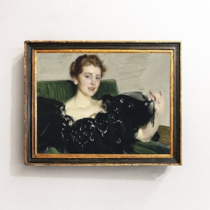 Woman Portrait, Victorian Portrait, Woman Painting, Vintage Oil Painting, Wall Decor / P103