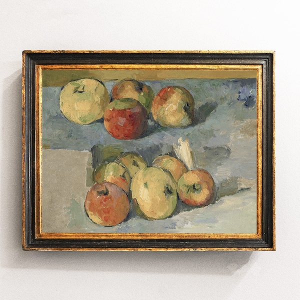 Apples Painting, Fruits Still Life, Vintage Apple Print, Kitchen Decor, Mailed Print / P704