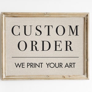 Custom Print Order, Mailed Print, Printing Service, Print and Ship