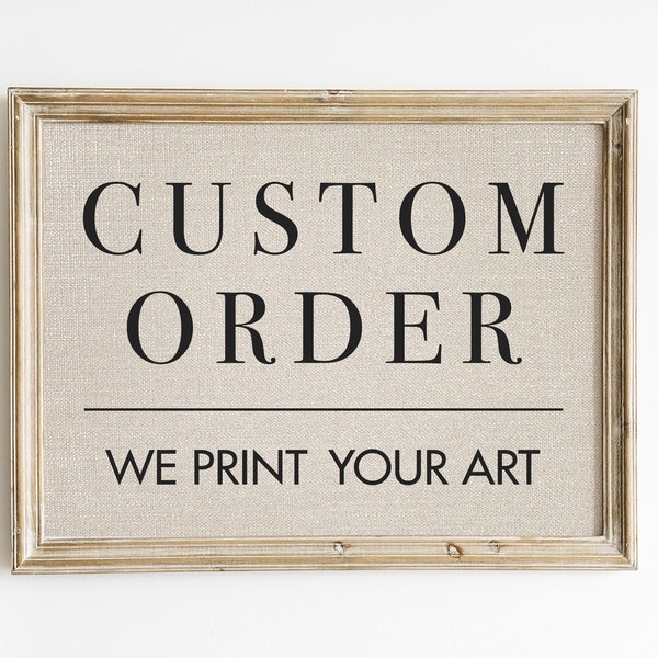 Custom Print Order, Mailed Print, Printing Service, Print and Ship