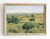Flowers Painting, Country Painting, Flowers Landscape, Oil Painting, Wall Art P653