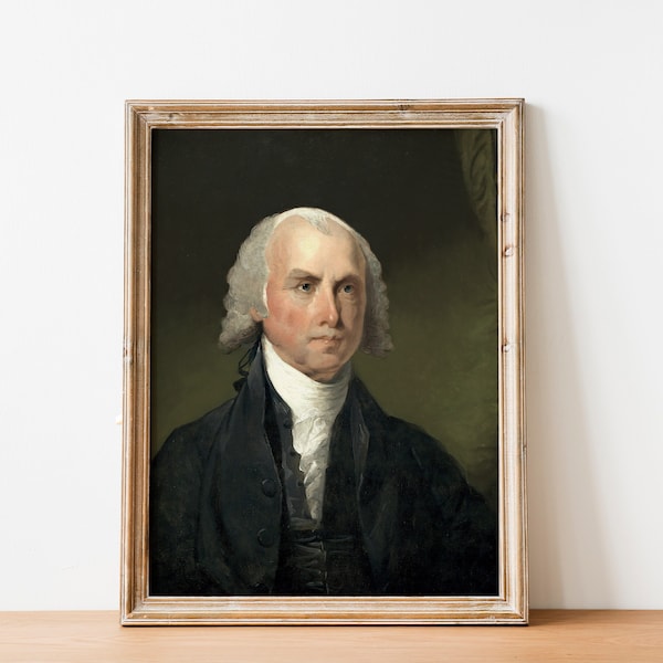 James Madison Portrait, American President, President Portrait, American President, Founding Father / P815