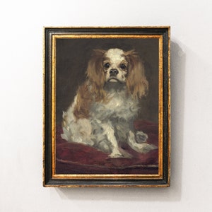 Dog Portrait, Dog Painting, Vintage Pet Portrait, Animal Painting, Wall Art / P500