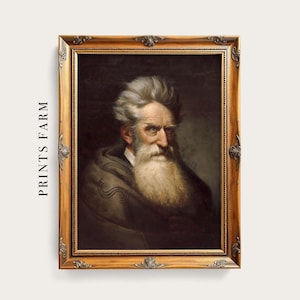 John Brown Portrait, Civil War Print, Patriotic Painting / P702