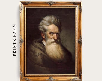 John Brown Portrait, Civil War Print, Patriotic Painting / P702