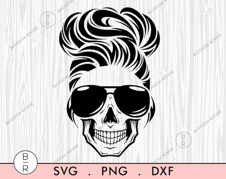 Momlife Skull Svg Skull with Glasses SVG Mom Life Skeleton ...