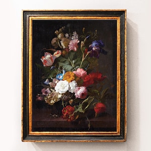Vintage Flowers Painting, Flowers Print, Vintage Painting, Roses Still Life, Woman Gift / P10