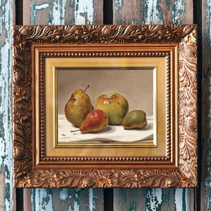 Apples Still Life, Country Kitchen Print, Fruits Painting, Vintage Painting, Fruits Prints / P838