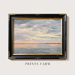 Sunrise Painting, Seascape Print, Beach Landscape, Coastal Decor / P801