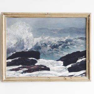 Coastal Landscape, Sea Painting, Seascape Painting, Coastal Decor, Seascape Print / P493