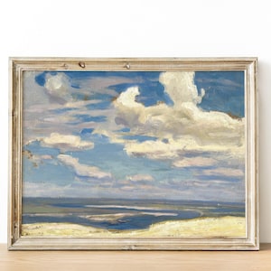 Coastal Landscape, Seascape Painting, Beach Painting, Coastal Print / P732
