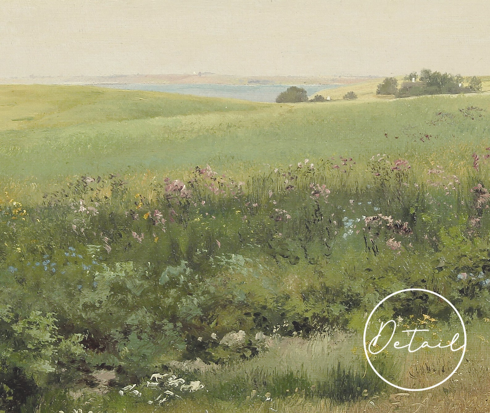 Meadow Painting Vintage Landscape Spring Meadow Country Etsy.de