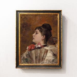 Portrait of a Woman, Portrait Painting, Woman Painting, Vintage Art / P241