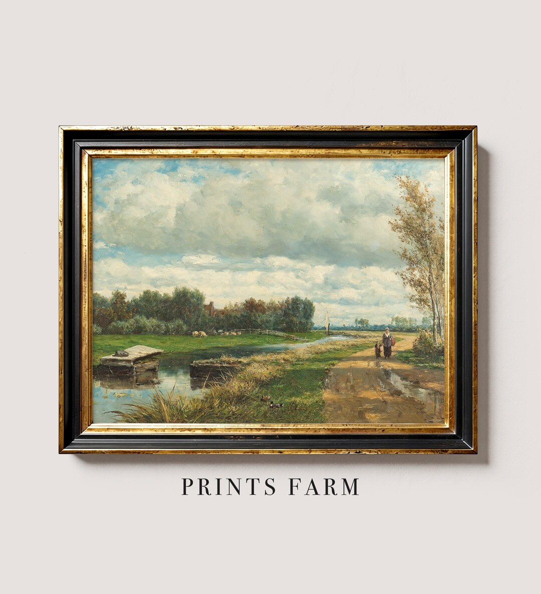 Country Landscape, Cottagecore Print, Farmhouse Decor / P133 - Etsy