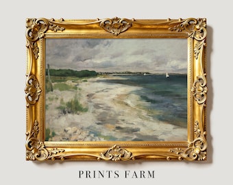 Seascape Painting, Coastal Wall Art, Beach House Decor / P20