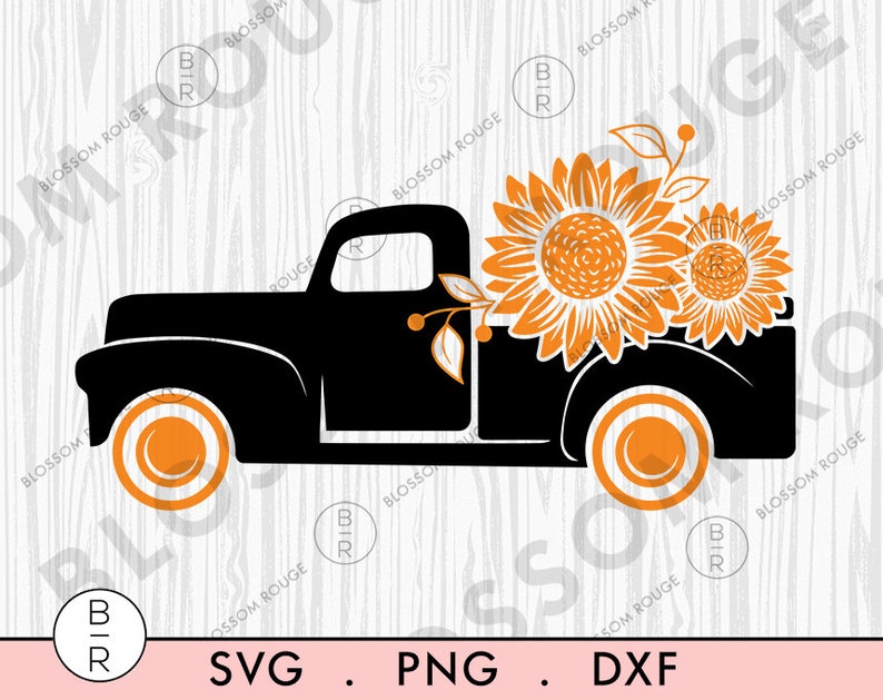 Download Sunflowers Truck Svg Vintage Truck Fall Svg Truck and | Etsy