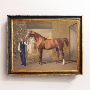 Farmhouse Decor, Equestrian Wall Art, Horse Prints, Horse Portrait, Animal Oil Paintings, Mailed Print, Horse Decor / P767