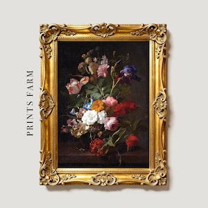 Roses Still Life Painting, Vintage Floral Print / P10