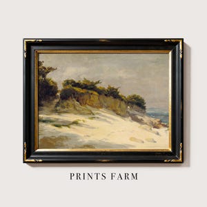 Seascape Print, Sand Dunes Landscape, Coastal Decor / P253
