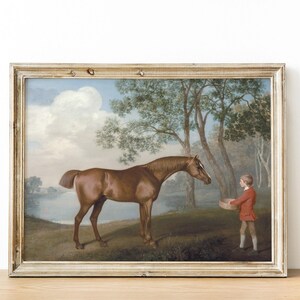 Horse Painting, Equestrian Print, Horse Portrait, Farmhouse Decor, Vintage Print / P663