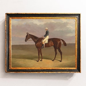 Horse Vintage Painting, Equestrian Painting, Horse Print, Equestrian Art, Mailed Print / P144