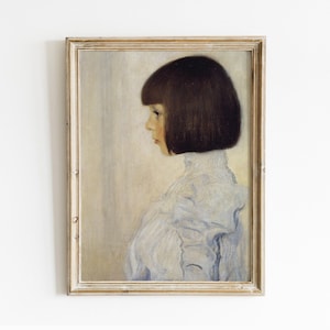 Girl Portrait, Painting of Girl, Vintage Portrait, Nursery Decor, Vintage Art, Vintage Print / P635