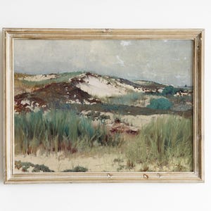 Meadow Painting, Landscape Painting, Country Landscape, Farmhouse Decor, Vintage Print, Vintage Art / P623