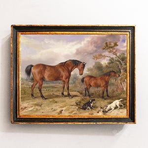 Equestrian Painting, Horses Painting, Horses Print, Equestrian Print, Farmhouse Decor / P158